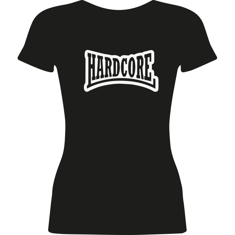 T-shirt Hardcore logo Outline Vrouw