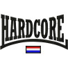Sweater wit Hardcore logo NL vlag(wit)
