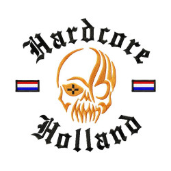 Sweater Hardcore Holland Skull(wit)