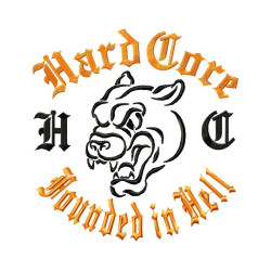 Hooded Hardcore founded in hell (wit)