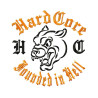 Hooded Hardcore founded in hell (wit)
