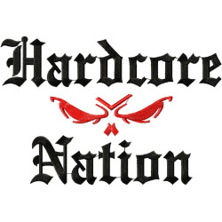 Hooded Hardcore nation eyes (wit)